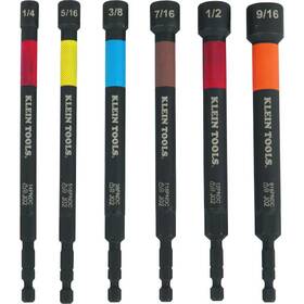 532920g Klein Tools Magnetic Color-coded Power Nut Setter 6-piece Set 532920g Klein Tools Magnetic Color-coded Power Nut Setter 6-piece Set