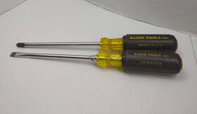 602-6 Klein Tools 603-6 Inch 5/16 Keystone And #3 Phillips Heavy Duty Screwdriver Lot