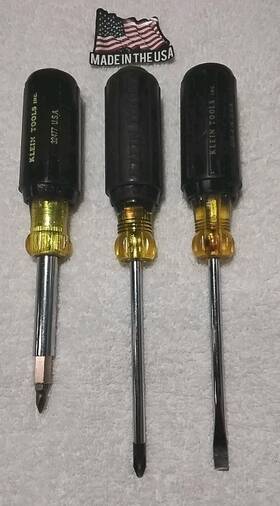32477 Klein Tools 605-4 603-4 3pc Screwdriver Handle Set Usa