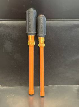 8-ins Klein Tools 646-3/8-ins Insulated 1/4 Inch And 3/8 Nut Driver Hollow Shaft Preowned