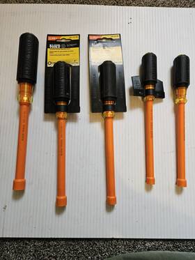 646-ins Klein Tools 5 Pc Nut Drivers Insulated Cushion-grip Hex Driver