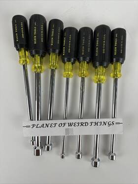 647m Klein Tools Nut Driver Set - 7 Piece Please See Pics 5/16 Has Little Rust