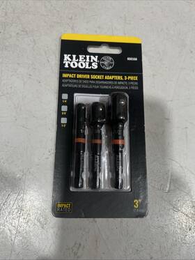 65030a Klein Tools 3-piece Impact Driver Socket Adapters New In Packaging