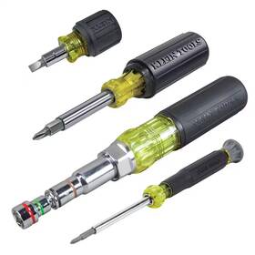 Klein Tools 711181110999 4-pc Multi-bit Screwdriver/nut Driver Tool Kit Durable Hand