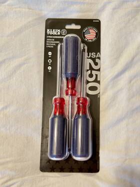 85443250 Klein Tools 3-piece Screwdriver Set 250th Usa Limited Edition