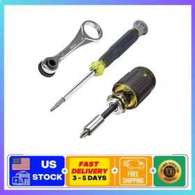 85515 Klein Tools Multi-bit Screwdriver And Mini Ratchet Tool Set 3-piece - New