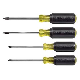 85664 Klein Tools Screwdriver Set Square Recess Chrome Plated Shafts 4-piece