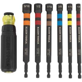 B0cq3rghy9 Klein Tools 32950 Ratcheting Impact Rated Hollow Power Nut Driver Set With Handl