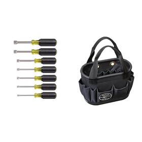 B0ctzv29sm Klein Tools 631 Nut Driver Set Hard-body Bucket 29 Pockets Hex Sizes 3/16 1/4 5/