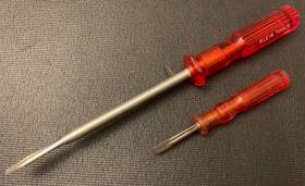 611-6 Klein Tools & Quick-wedge 1732n Lot Of 2 And Slotted Screw Holding Driver Usa Made