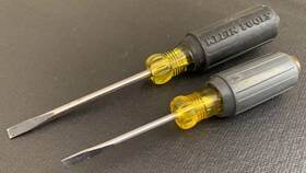 605-4b Klein Tools & Stanley 605-6 600-4 Lot Of 2 Wire Bending And Slotted Cabinet Screwdrivers Made In Usa