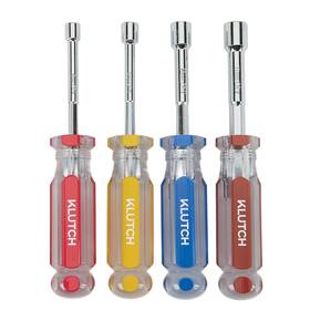 5689572 Klutch 4-pc. Metric Nut Driver Set With Acetate Handles