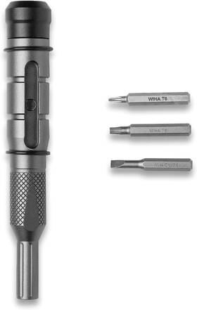 Knafs-00123 Knafs - Torx Bit Driver Whiha Bits Set T6 T8 3mm Flathead Gray
