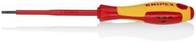 Knipex 843221010058 Slotted Screwdriver 4 Inch -1000v Insulated 7/64 Tip