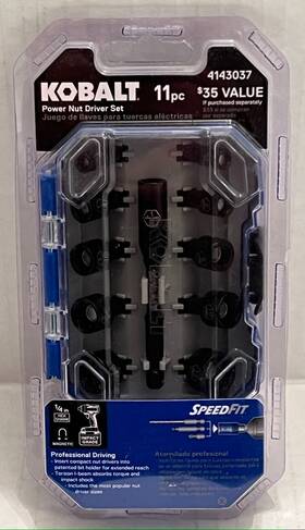 4143037 Kobalt 051667899421 11pc Power Nut Driver Set Model# 89942 - Item# New