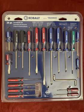 0525822 Kobalt 20 Piece Screwdriver Set #0525822 New