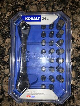 Kobalt 099198852324 Tools 24 Piece Right Angle Bit Driver Set New