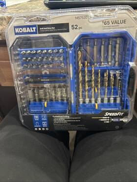 1457520 Kobalt New 52 Pc Speedfit Drill And Drive Set Titanium Coated Bits