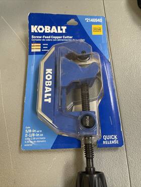 2146940 Kobalt - 5/8 Inch 2-1/8 Copper Brass & Aluminum Tube Cutter