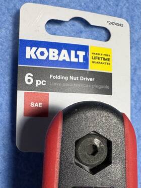 2474042 Kobalt 6pc. Folding Nut Driver Sae New