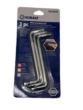 0239435 Kobalt 60276 Offset Screwdriver 3-pcs Set - New