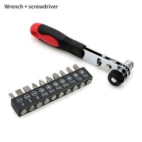 Tl00023 Krachtige Versatile Torx And Flathead Socket Screwdriver Bit Set W Mini Rapid Ratchet Wrench