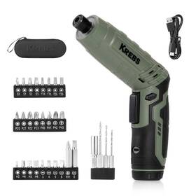 Kmcsd02 Krebs Power Electric Screwdriver 4v Max 5nm Cordless Rechargeable Set