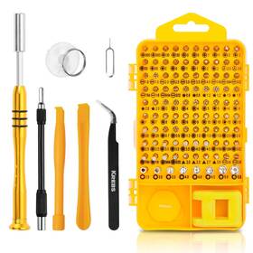 Kmhs03 Krebs Kmhs03/1 Precision Screwdriver Set 108 In 1 Magnetic Screw Bit With 98 Bits Repai