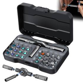 Kryzon 747696688326 24-in-1 Magnetic Ratchet Screwdriver Set Professional Multi-bit Repair Kit W