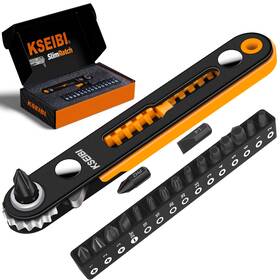 181787 Kseibi Mini Ratchet Wrench Set 18-piece Low Profile Black