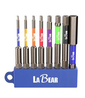 Labear 710949320263 8pcs Screwdriver Bit Set 1/4 Inch Hex Shank S2 Steel Magnetic 2.95 Long Hea
