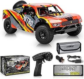 Laegendary819 Laegendary 850021695439 4x4 Nitro Offroad Short Course Rc Truck Up To 60 Km/h - Black Orange