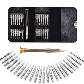 Lambery 633085430228 Precision Screwdrivers 25-1 Repair Kit Screwdriver Set With Leather Case P