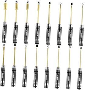 Rctk16 Langtu Rc Car Tool Kit - 16pcs Screwdriver Set Includes Flat Screwdrivers