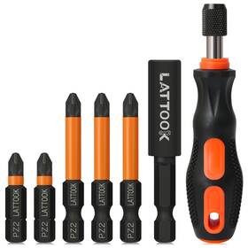 Ltk-pz-5030 Lattook Pozidriv Bit Set With Quick Release Driver 6-piece Pz2 Bits Pozi Pozidri
