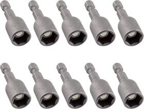 Jj211110-005 Ldexin 10 Pcs Quick-change Power Nut Driver Set 3/8 Inch 10mm Hex Shank Magnetic Nu
