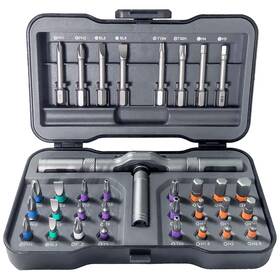 Sd04b Lecoirrax 34 In 1 Magnetic Screwdriver Set Diy Ratchet With Detachable