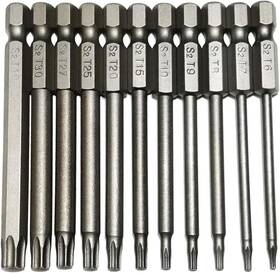 De-x16xo-52 Lerom Security Torx Bit 11 Pieces 1/4 Inch Hex Shank T6 T7 T8 T9 T10 T15 T20 T25 T27 T
