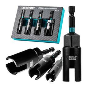 915113 Libraton Wing Nut Driver 4pcs Bit 1/4 Inch Hex Shank Set 915113 Libraton Wing Nut Driver 4pcs Bit 1/4 Inch Hex Shank Set