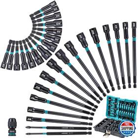 B0d2hb3nqp Libraton 31pcs Magnetic Nut Driver Set 1/4 Inch Impact Drill Bit Long
