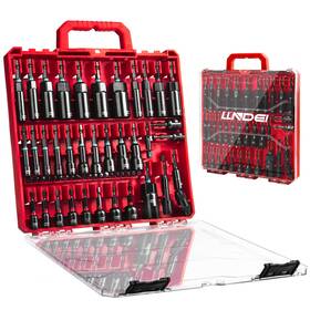 Llndei 768795334006 Magnetic Impact Nut Driver Set 55pcs 1/4 Socket With Deep Bit