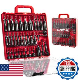B0dxp9j9js Llndei Magnetic Impact Nut Driver Set 55pcs 1/4 Socket With Deep Bit