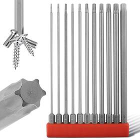 Usvi-14 Lmxmgrg 6 Point Long Torx Bits Set T6-t40 Bit 1/4 Inch Hex Shank S2 Alloy Ste