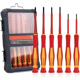 Lukyamzn 445007125166 1000v Mini Insulated Precision Screwdriver Set 6-piece Magnetic Tip Slotted Phil
