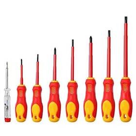 Lukyamzn 445031657602 Insulated 8-piece Screwdriver Set 3 Phillips 4 Slotted Magnetic Tips Cr-v Cushio
