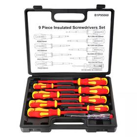 Lukyamzn 726084457034 Insulated Screwdriver Set Magnetic Tips Ergonomic Handle Phillips Slotted Pozidr