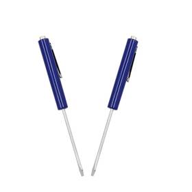 Ap014-2bl Lvoup Mini Pocket Screwdriver Blue Portable Slotted 2pcs