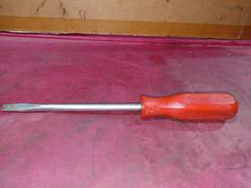 Pjr6a Mac Tools 3/8 Inch Flat Tip Screwdriver Red Hard Handle - Slot Slotted Usa