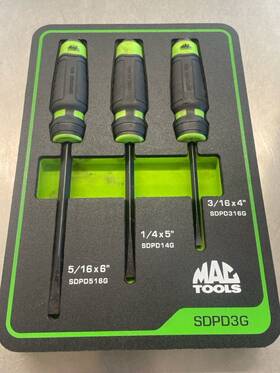 Gp4010717 Mac Tools Sdpd3g 3-pc. Strikable Prying Screwdriver Set - Green