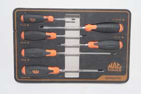 Sdrb6fno Mac Tools Orange And Black 6-piece Screwdriver Set In Foam